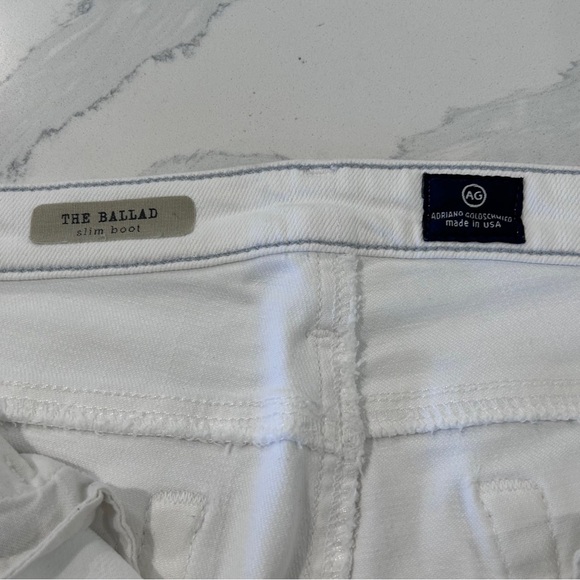 AG Ballad Slim Boot 31” Mid Rise White Jeans - Picture 10 of 15